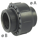 5840 UNION FF PVC 50x1"1/2